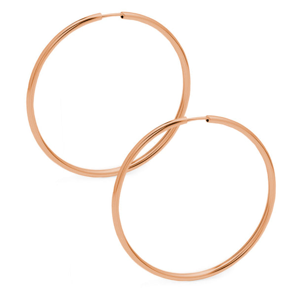 60mm Thick Rose Gold Hoop Earrings