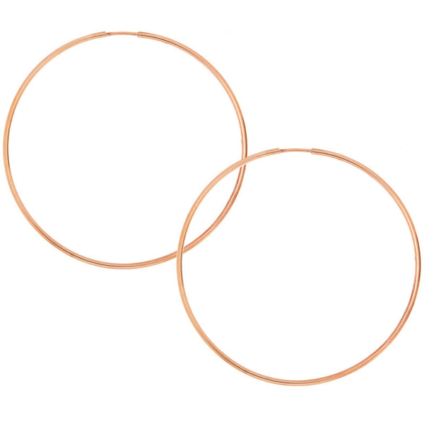 65mm Rose Gold Hoop Earrings