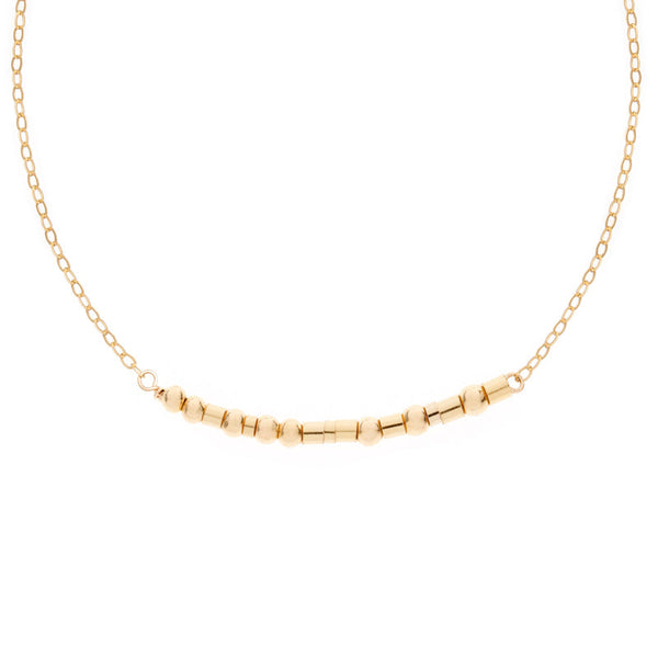 Gold Morse Code Necklace