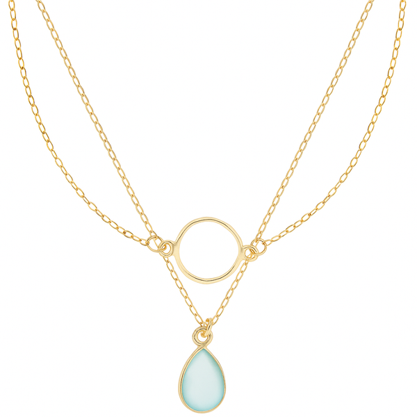 Golden Chalcedony Layered Necklaces
