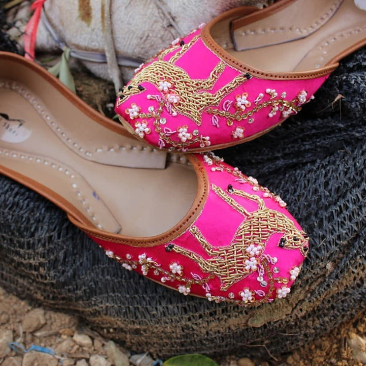 Dear Deer - Stunning Embellished Ballet Flat Shoes Jutis Mojari Khussa