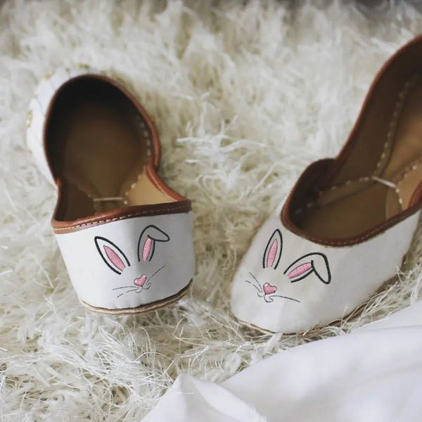 Easter Bunny - Handmade Easter bunny shoes for women, Easter bunny flat shoes, Easter bunny gifts
