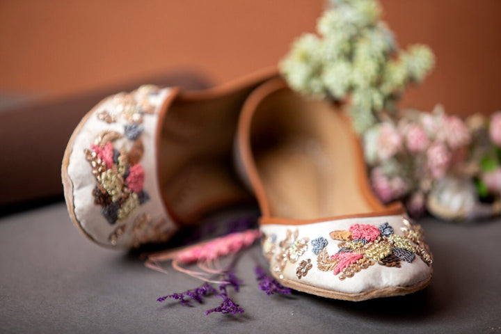 Pastel Pack - Handmade White Women Ethnic Ballet Flats