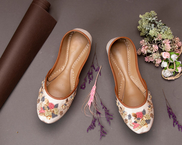 Pastel Pack - Handmade White Women Ethnic Ballet Flats